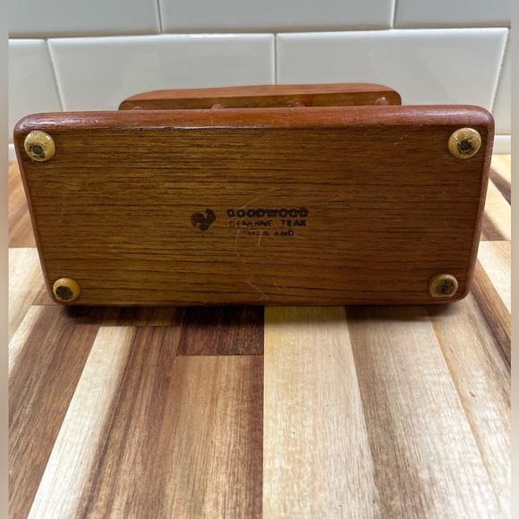 VTG Teak Napkin Holder - Picture 4 of 4